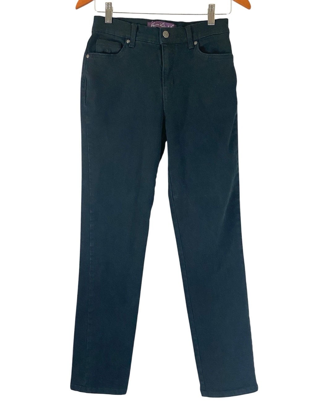 Women’s Gloria Vanderbilt Amanda Classic Tapered Midrise Jeans in Black Size 4